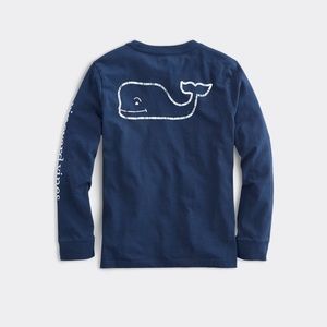 Boys Long Sleeve Vineyard Vines Pocket Tee